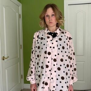 Old money x western polka dot blouse